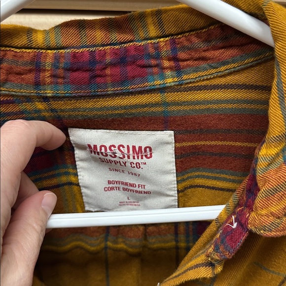 Mossimo Mustard and Red Plaid Shirt - Picture 2 of 3